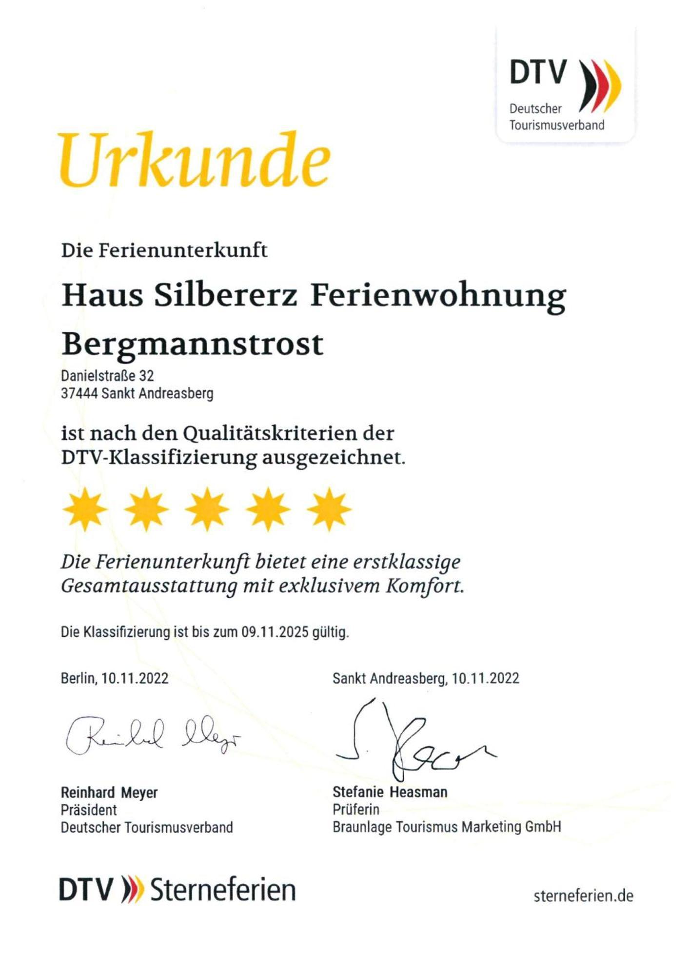 Bergmannstrost 5 Sterne Ferienwohnung Sankt Andreasberg Esterno foto